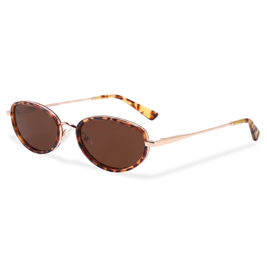 Occhiali da sole da donna Contour ~ Dorato-Marrone