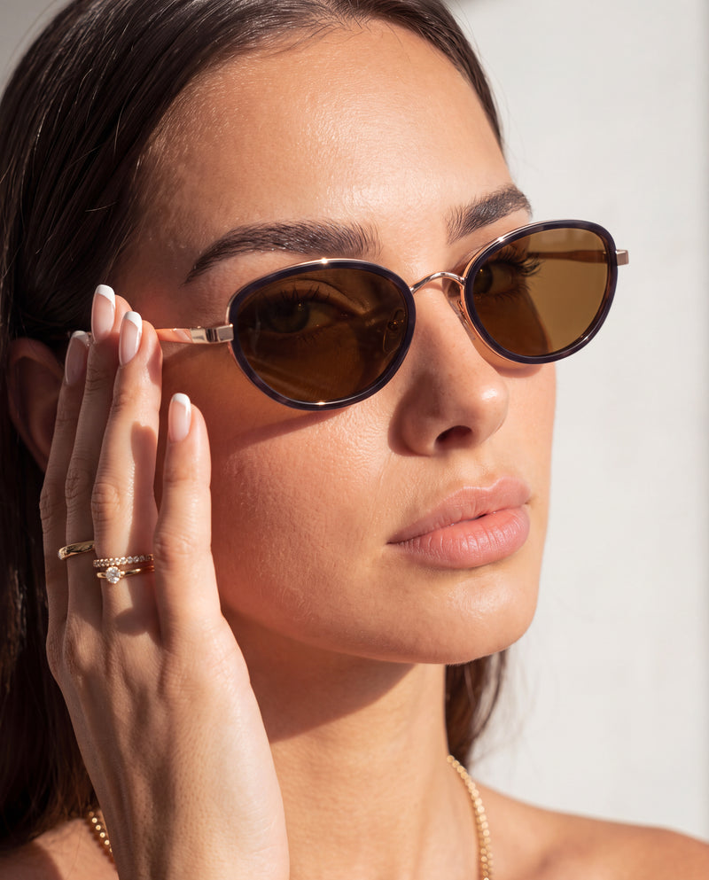 Damen-Sonnenbrille Contour ~ Goldbraun