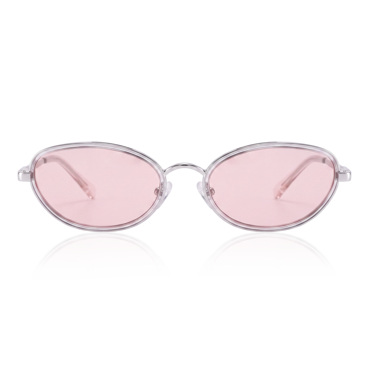 Lunettes de soleil pour femme Contour ~ Argent-Rose
