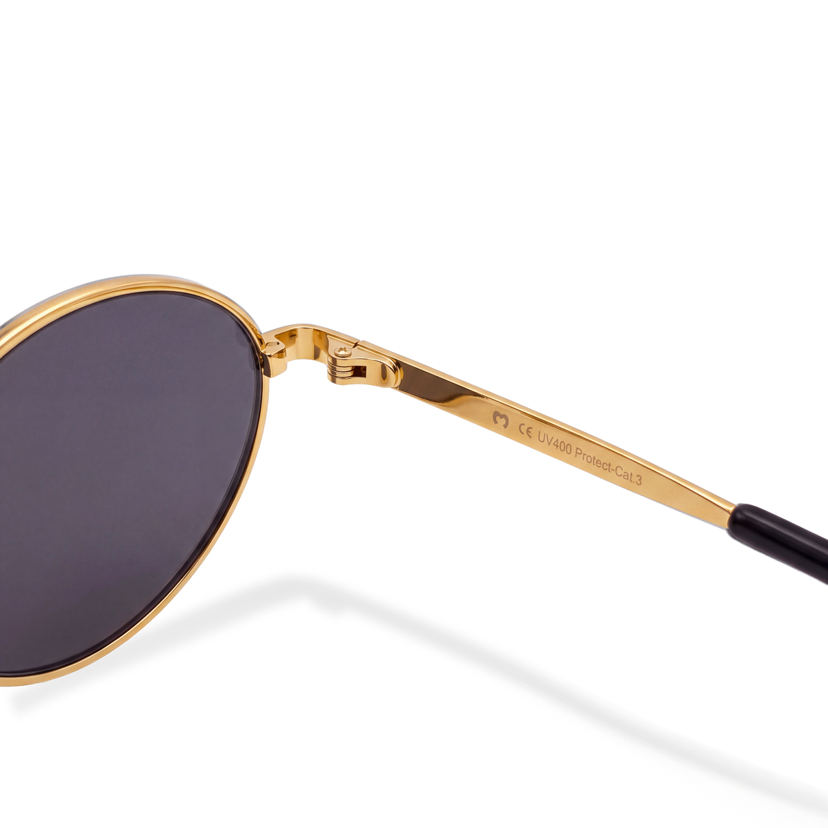 Lunettes de soleil femme Loop ~ dorées et noires