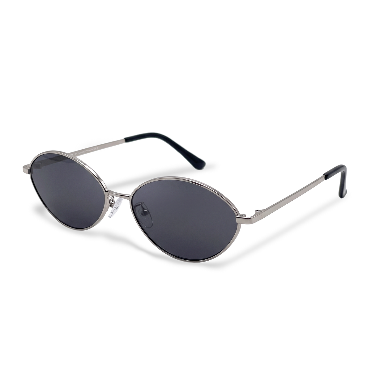 Lunettes de soleil pour femme Loop ~ argent-noir