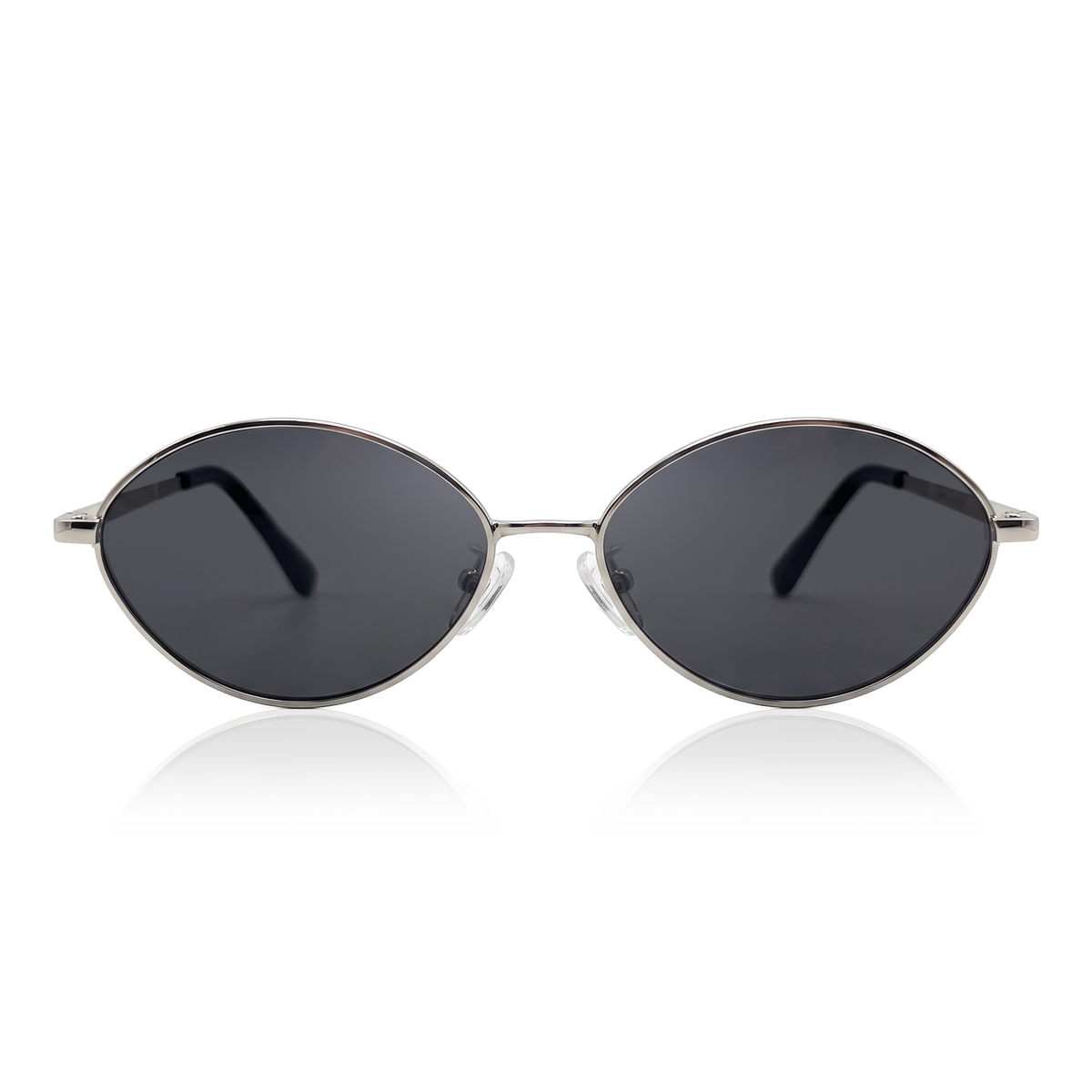 Lunettes de soleil pour femme Loop ~ argent-noir