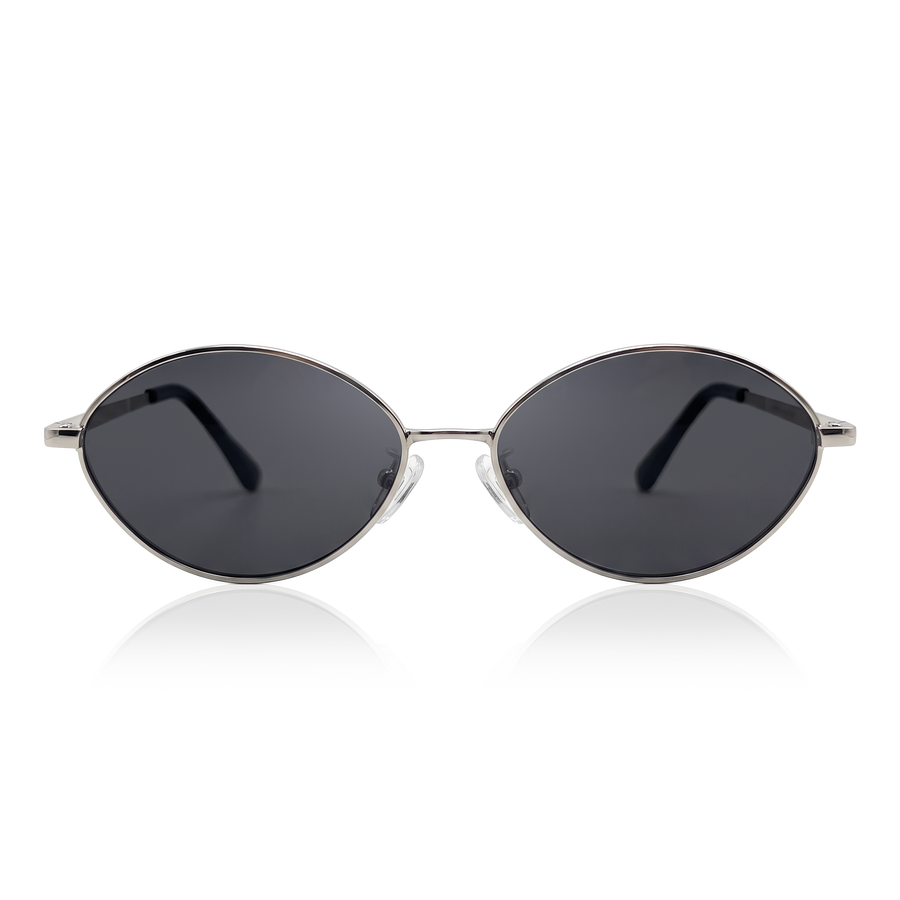 Occhiali da sole donna Loop ~ argento-nero