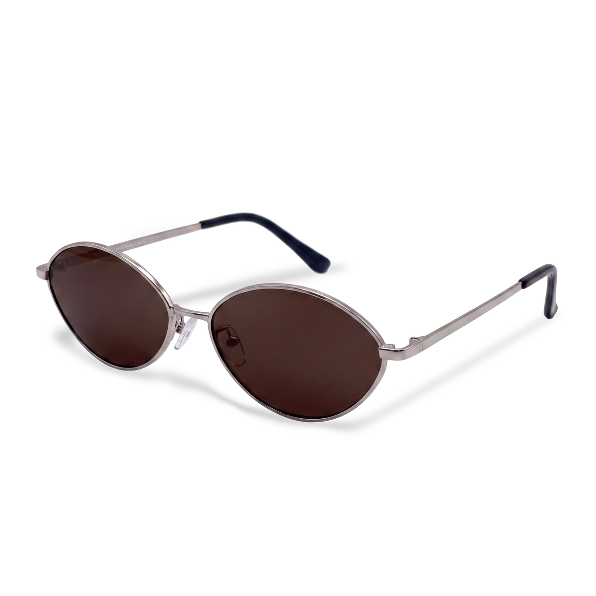 Lunettes de soleil pour femme Loop ~ Argent-Marron