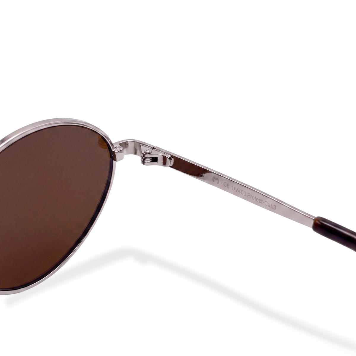 Lunettes de soleil pour femme Loop ~ Argent-Marron