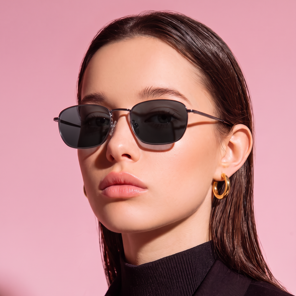Sonnenbrille für Damen Siren ~ Schwarz-Schwarz