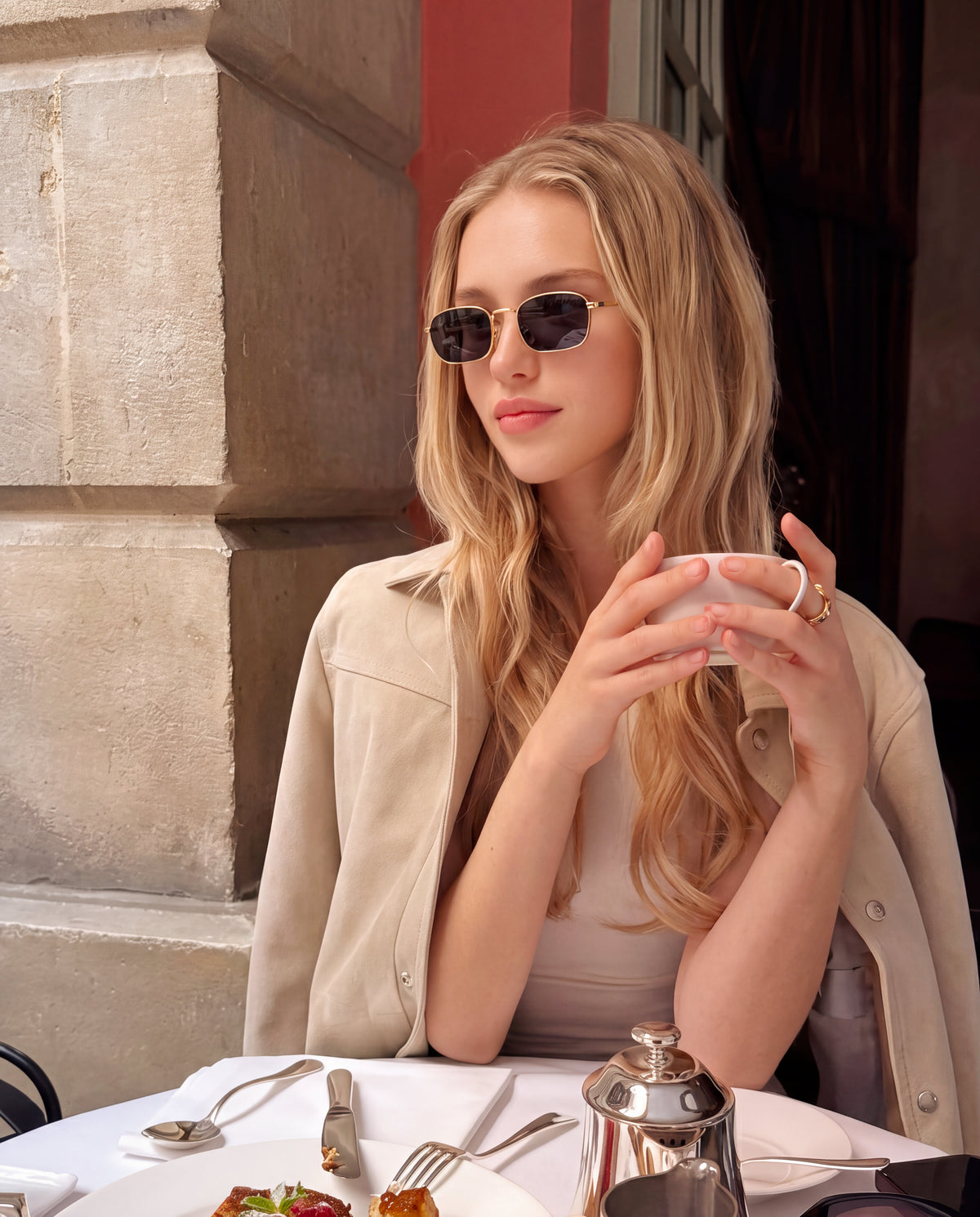 Sonnenbrille für Damen Siren ~ Gold-Schwarz