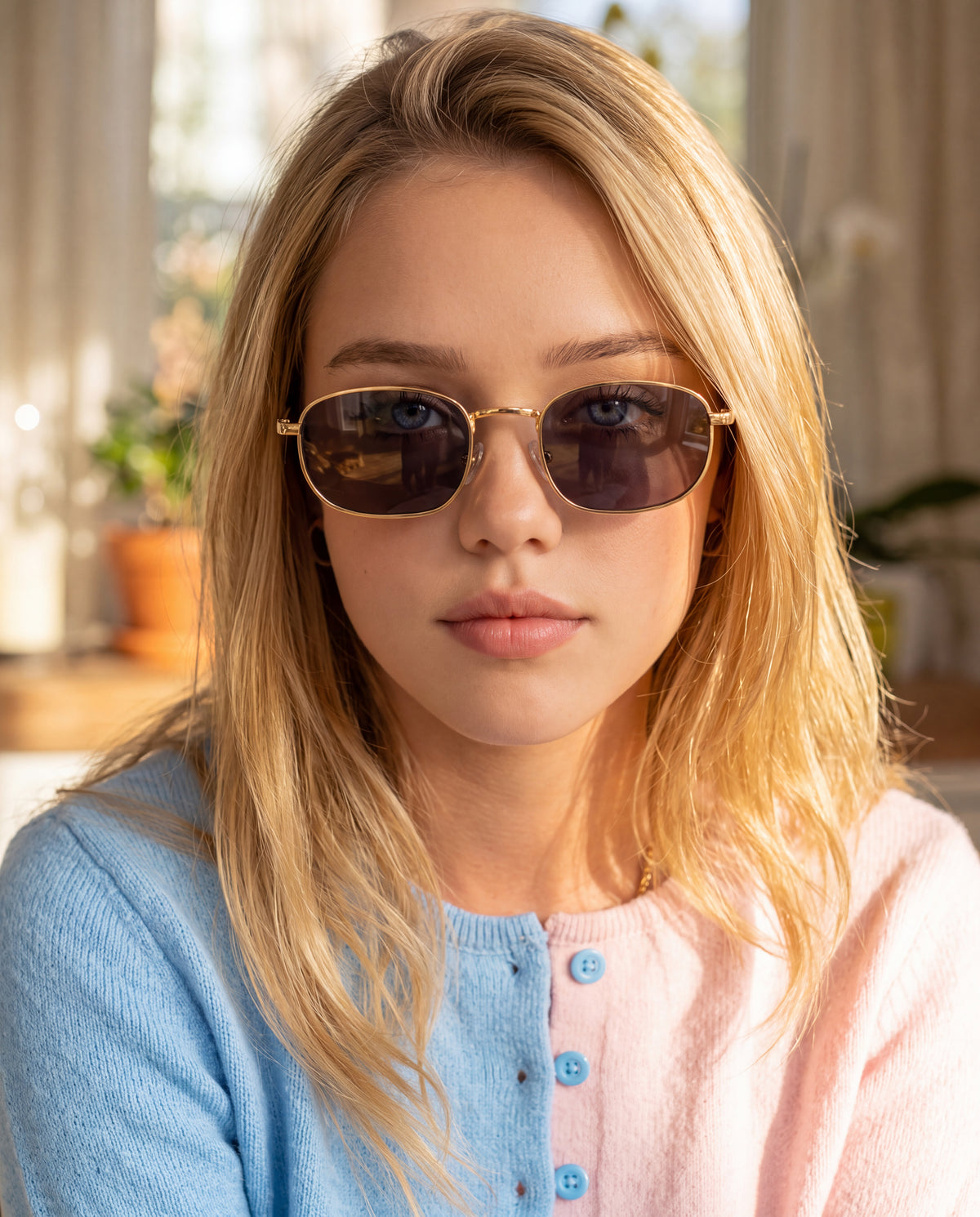 Sonnenbrille für Damen Siren ~ Gold-Schwarz