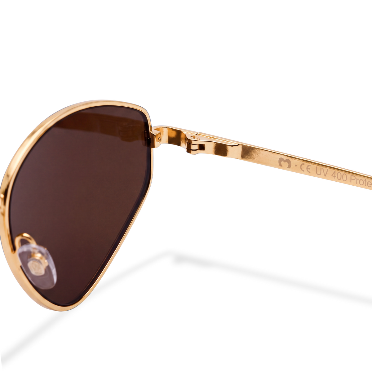 Lunettes de soleil femme Soleil ~ Doré-Marron