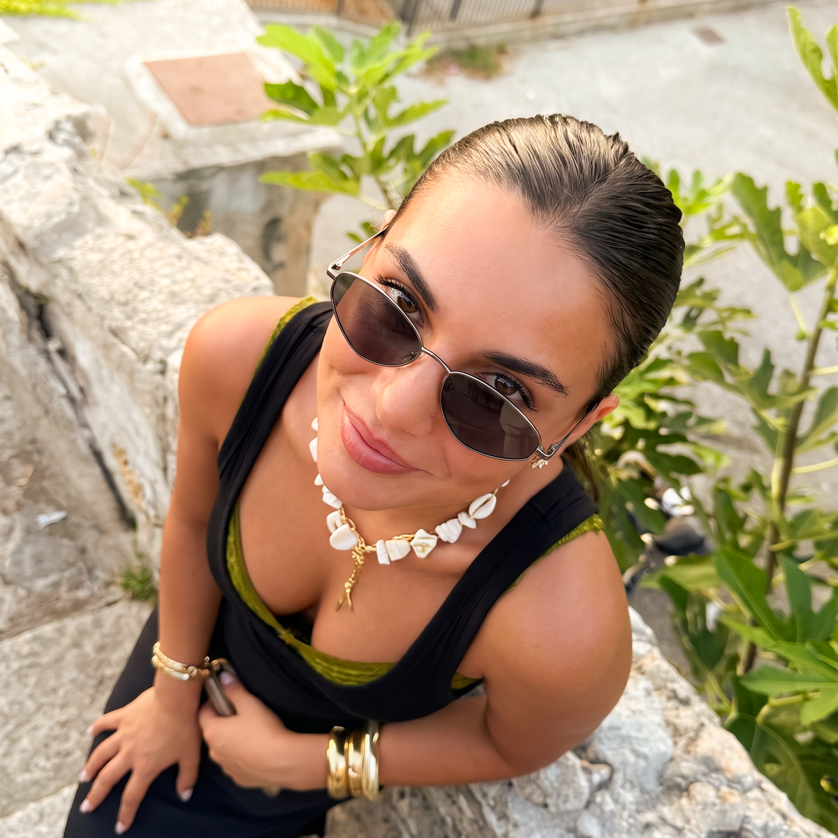 Sonnenbrille für Damen Soleil ~ Grau-Schwarz
