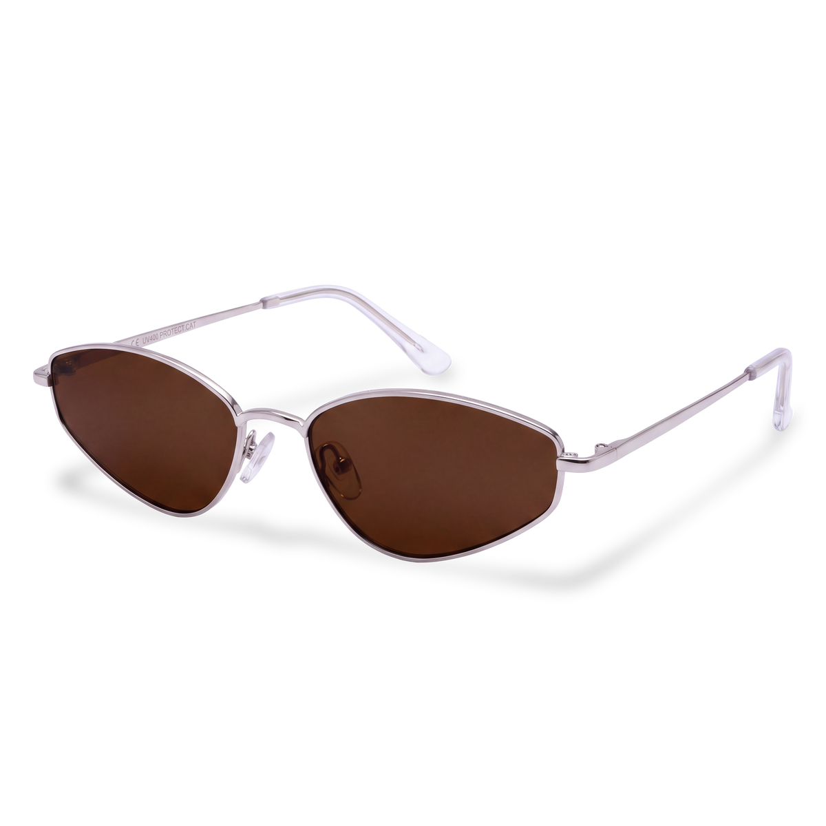 Lunettes de soleil femme Soleil ~ argent-marron