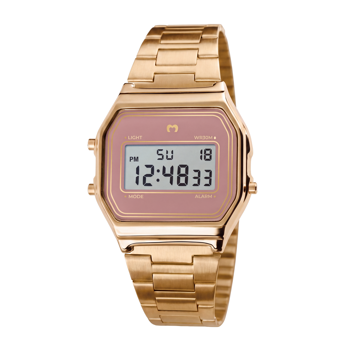 Vintage-Digitaluhr ~ Gold-Rosé