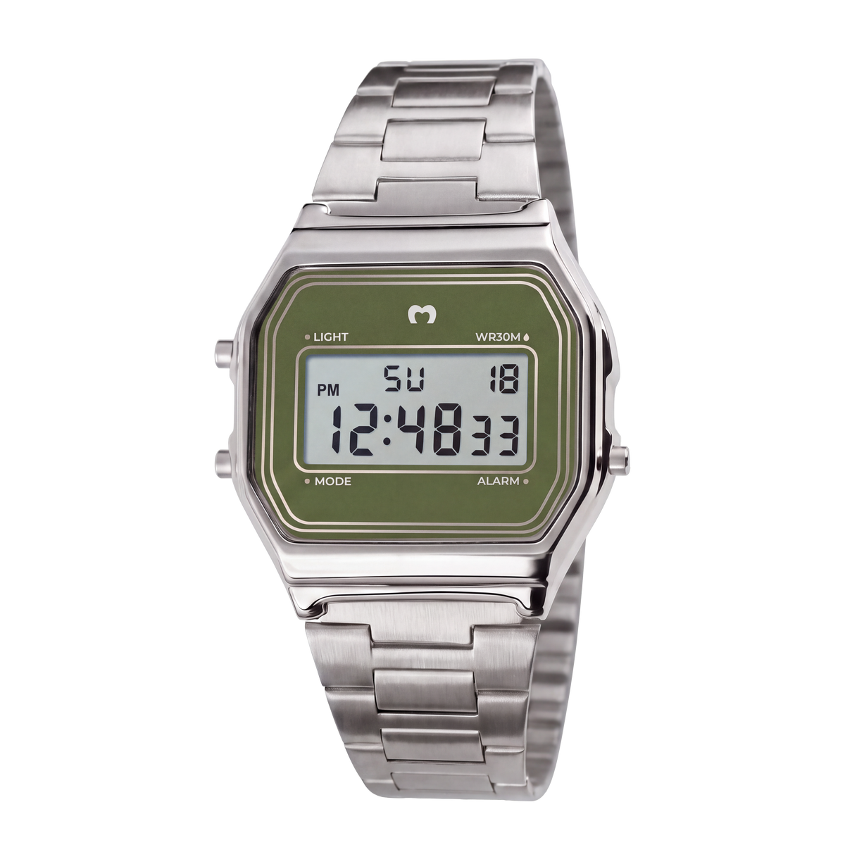 Orologio digitale vintage ~ Silver-Olive