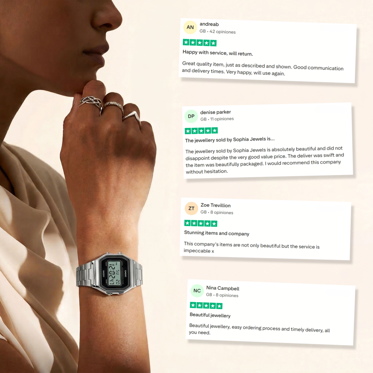 Vintage Digital Watch ~ Silver