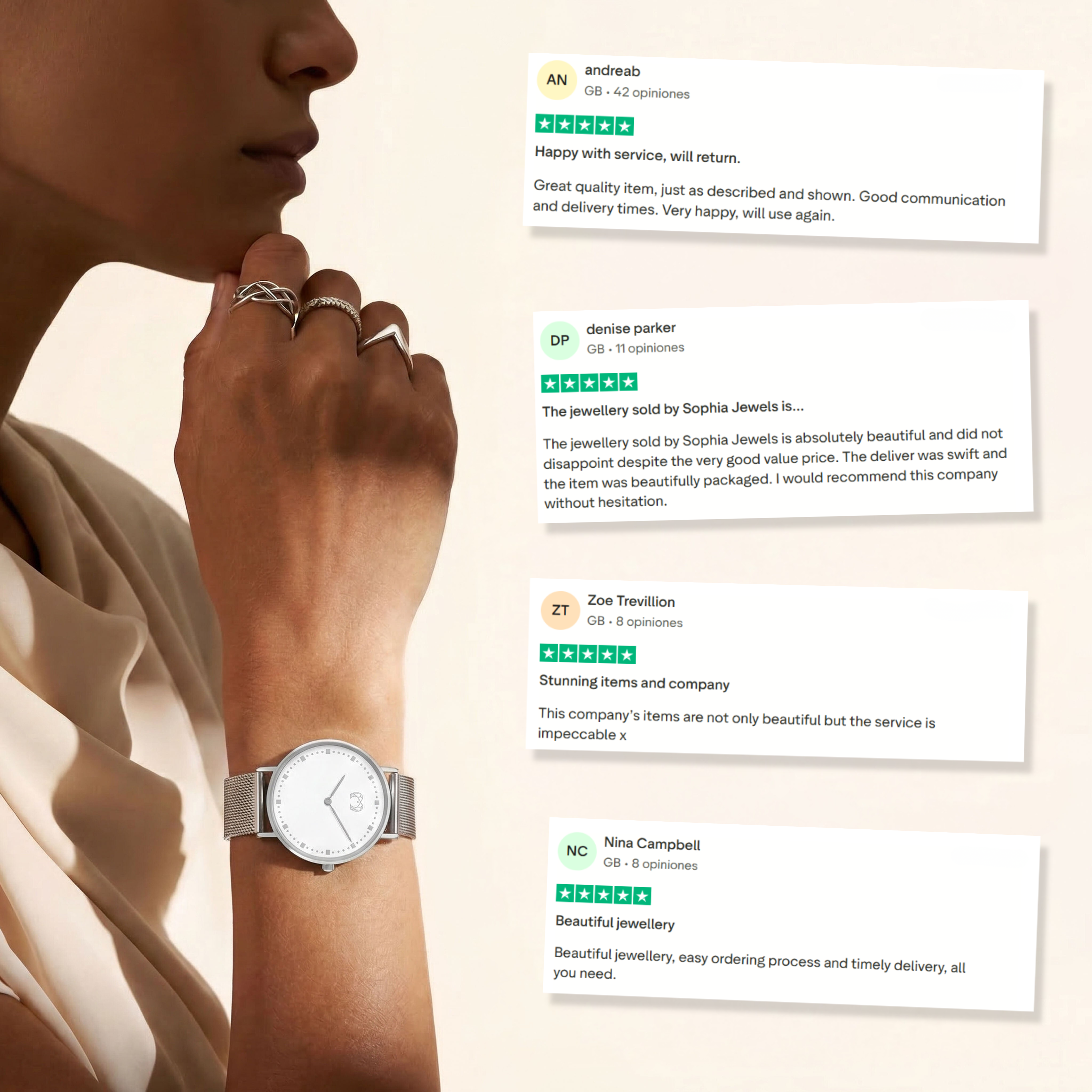 Juliet Watch ~ SilverWhite