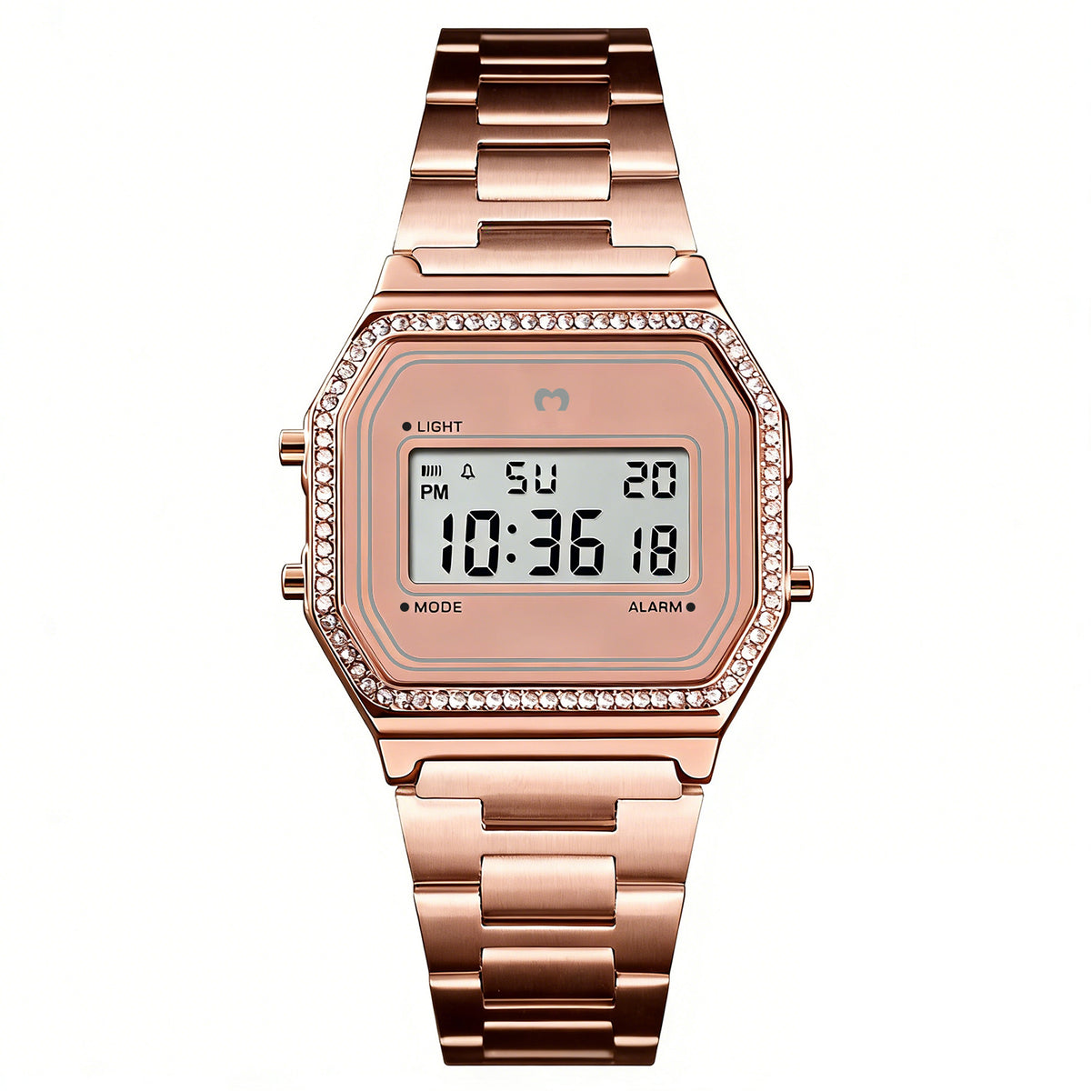 Montre digitale vintage brillante ~ Rose Gold