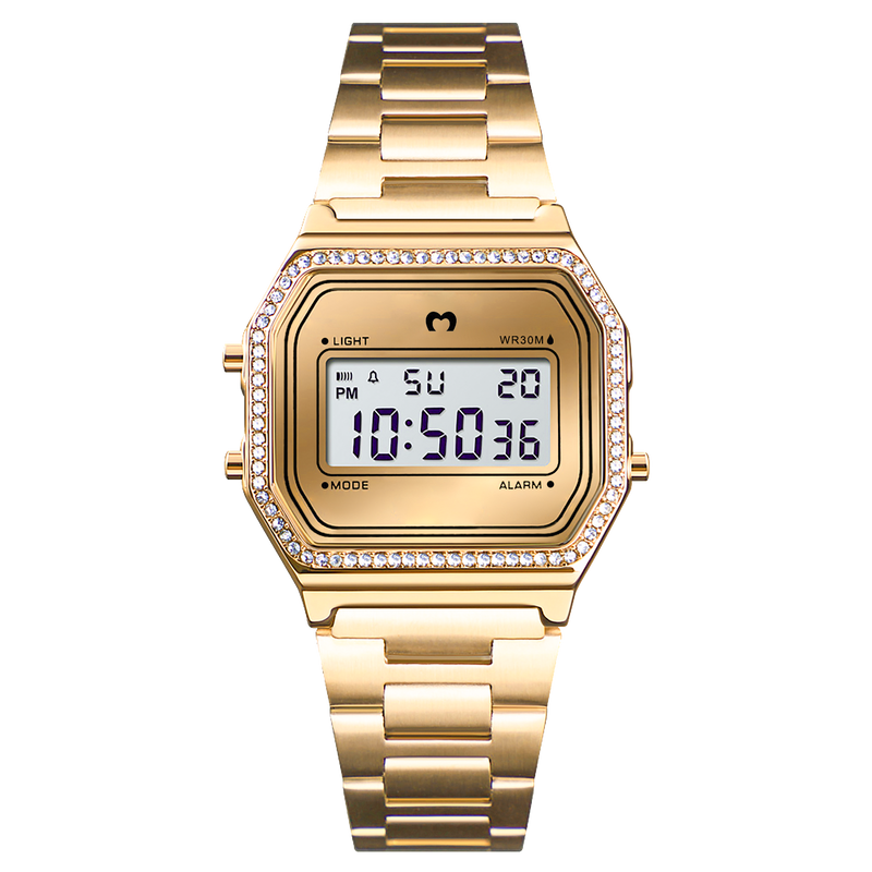 Montre digitale Vintage Brillo ~ Or