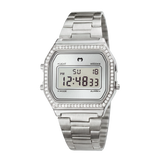 Orologio digitale vintage glitter ~ Argento lucente