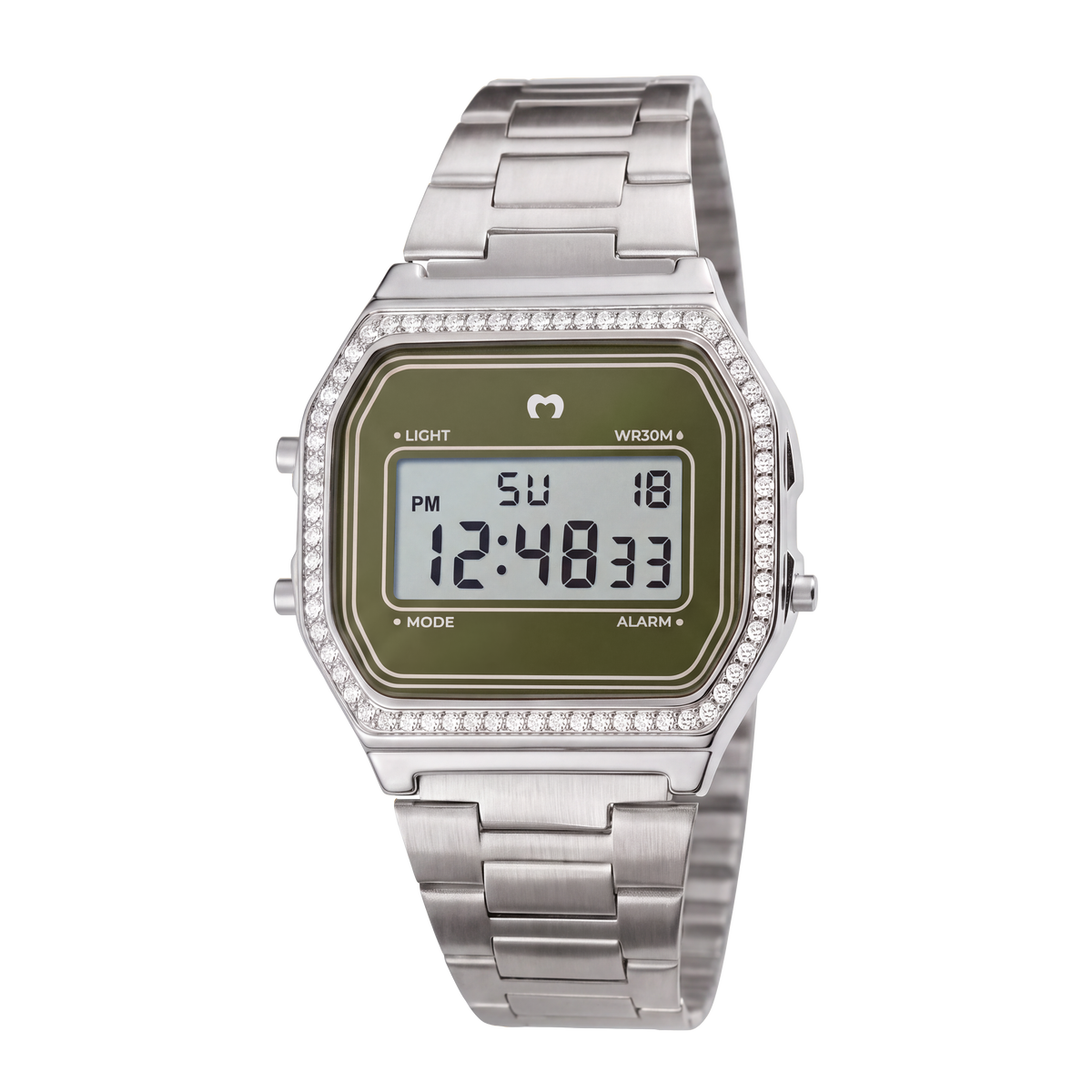 Orologio Digitale Vintage Brillo ~ Silver-Olive