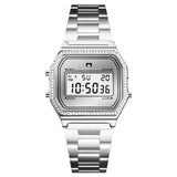 Montre digitale vintage brillante ~ Silver