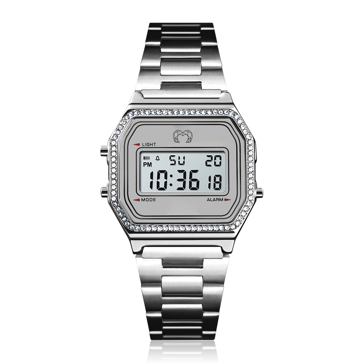 Vintage Glitter Digital Watch ~ Silvery