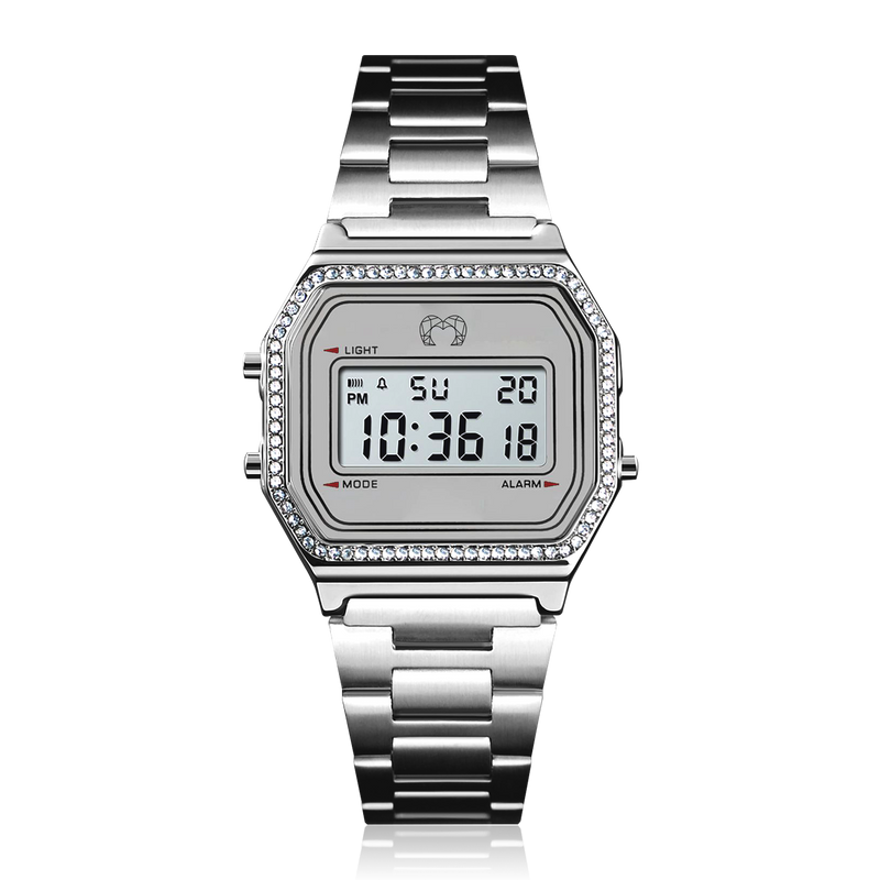 Retro Glänzende Digitaluhr ~ Gold