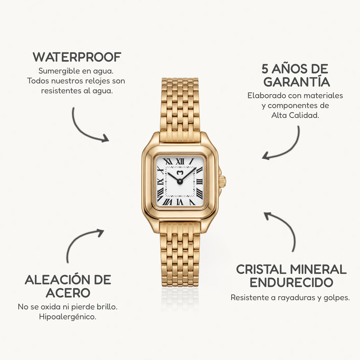 Orologio ~ Europa Gold-White