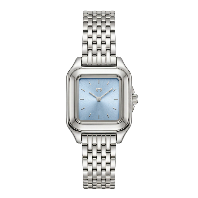 Montre ~ Hampton Silver-Soft Blue