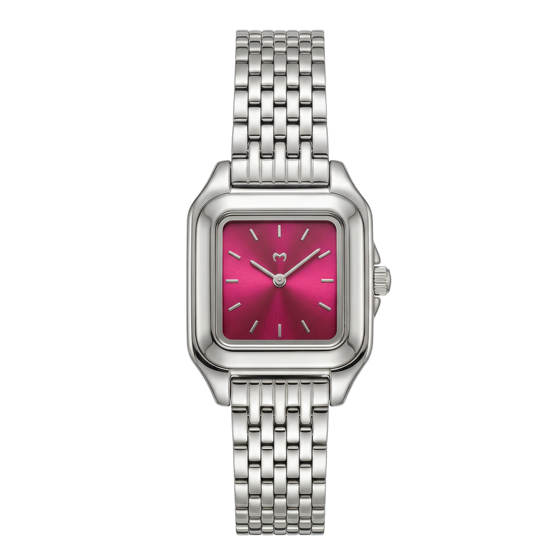 Vintage Retro Uhr ~ Silber Weiß