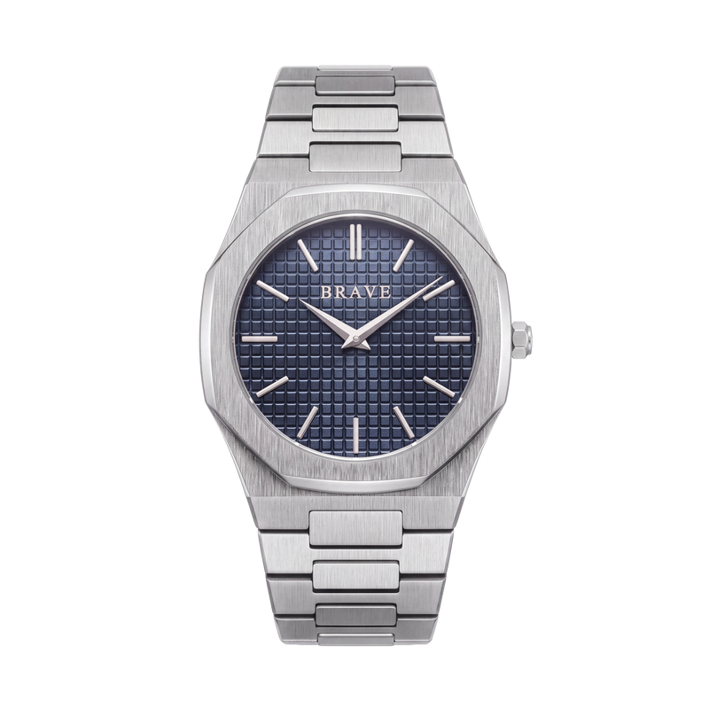 Empire ~ Orologio BRAVE argento-blu navy