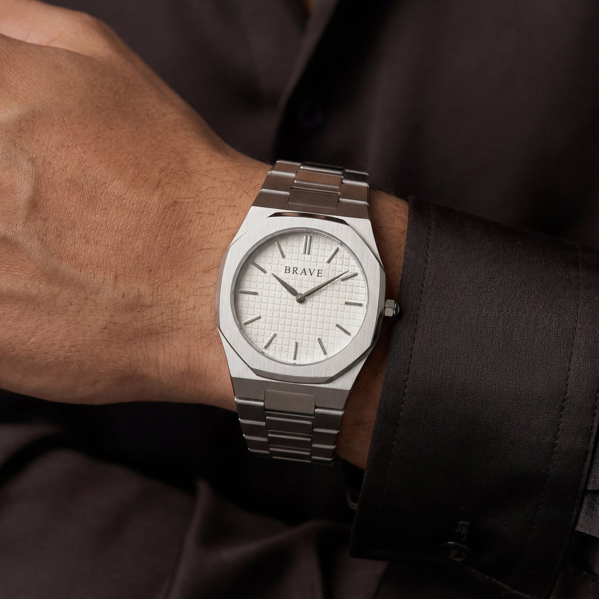 Montre BRAVE ~ Empire Silver-White