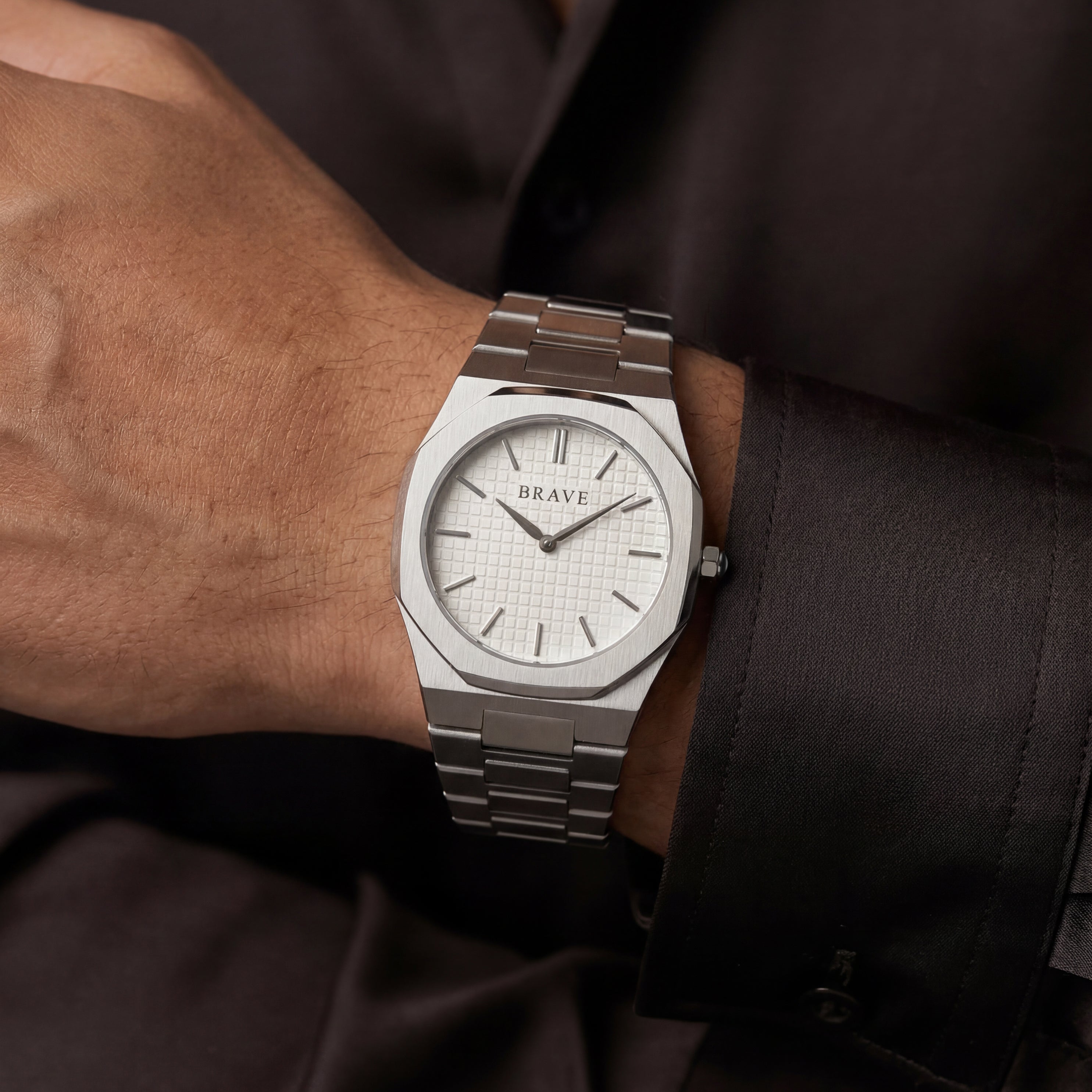 Montre BRAVE ~ Empire Silver-White