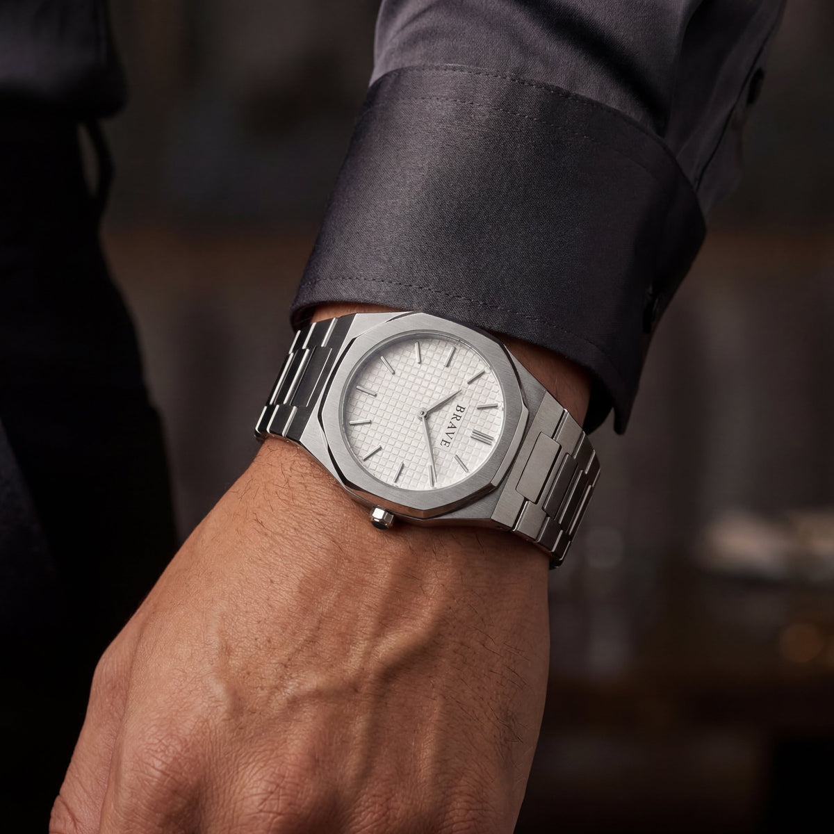 Montre BRAVE ~ Empire Silver-White