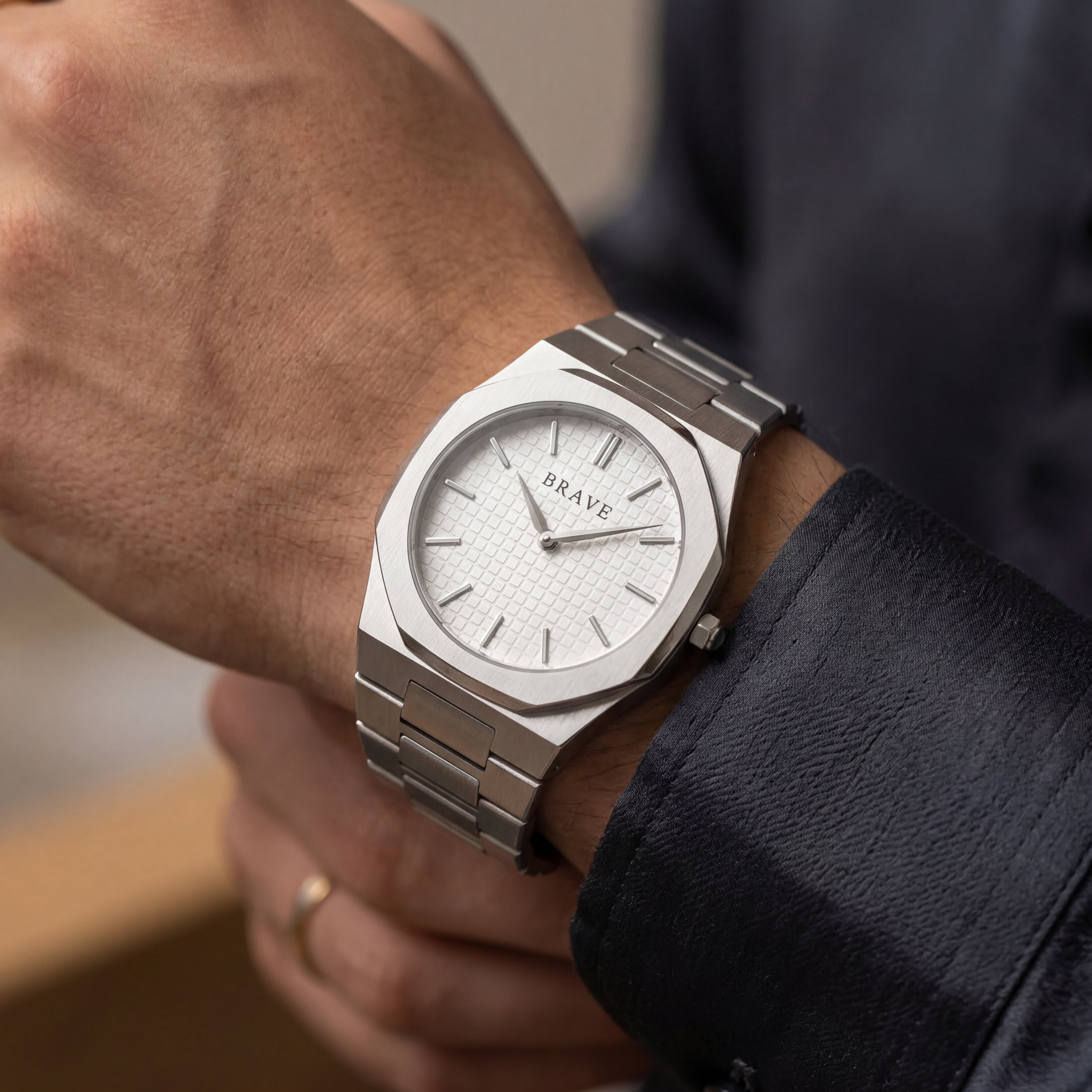 Montre BRAVE ~ Empire Silver-White