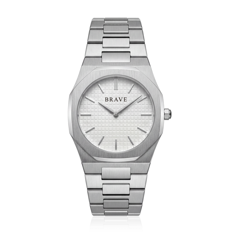 Empire ~ Silber-Weiße Uhr BRAVE