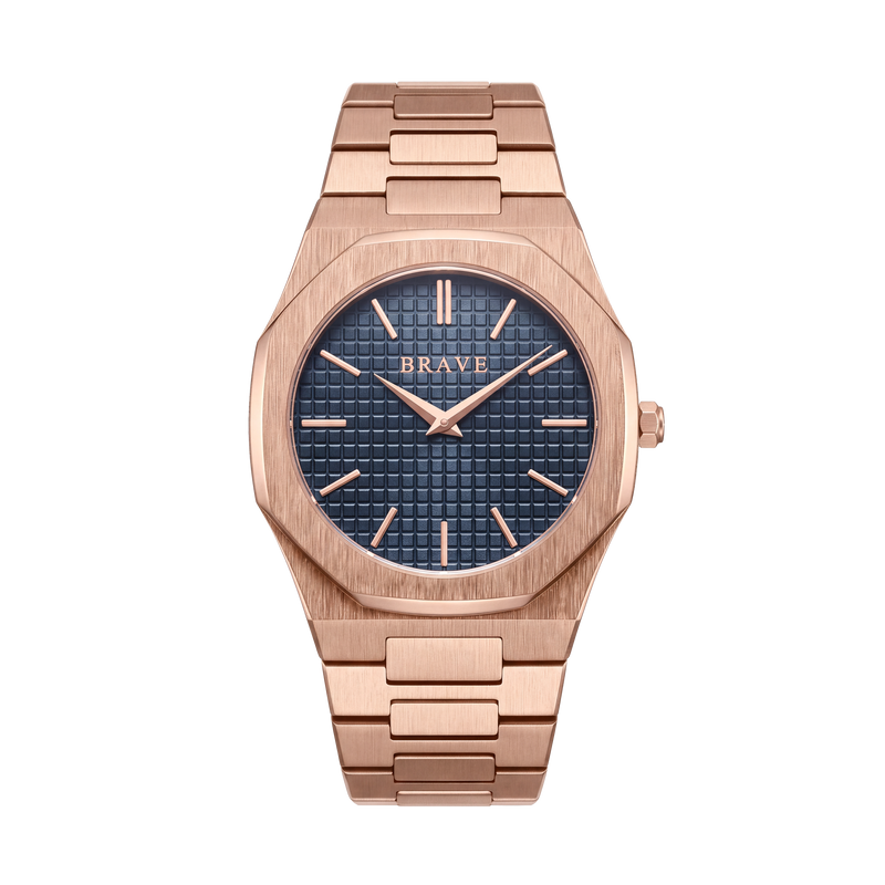 Empire ~ Orologio BRAVE in oro rosa e blu