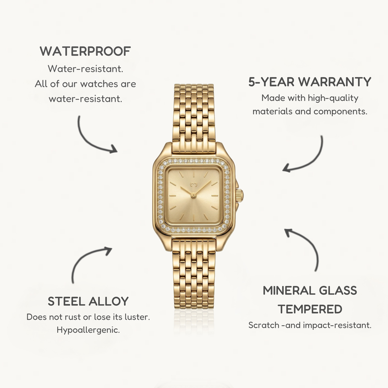 Vintage Retro Uhr ~ Silber Weiß