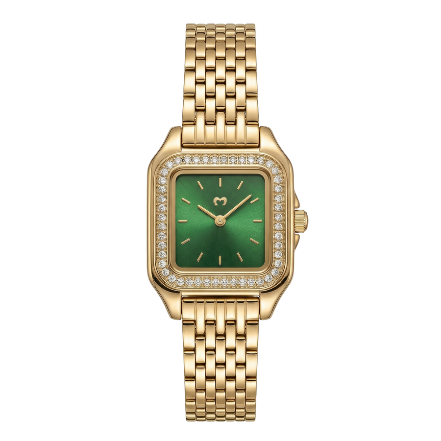 Montre Hampton Lux ~ Gold-Vert