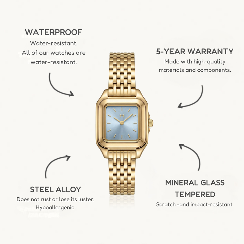 Vintage Retro Uhr ~ Silber Weiß
