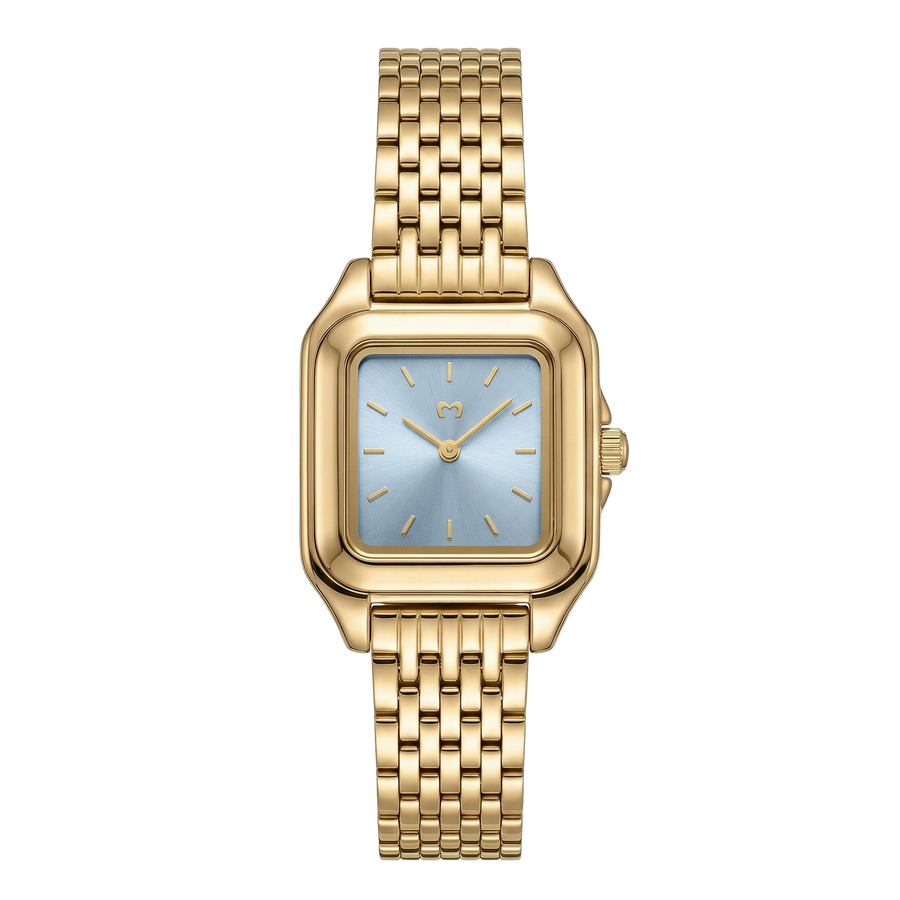 Hampton-Uhr ~ Gold-Blau