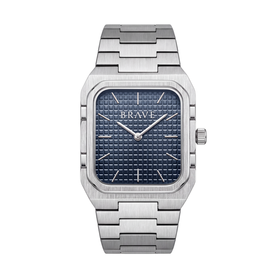 Brando ~ Montre Silver-Navy BRAVE