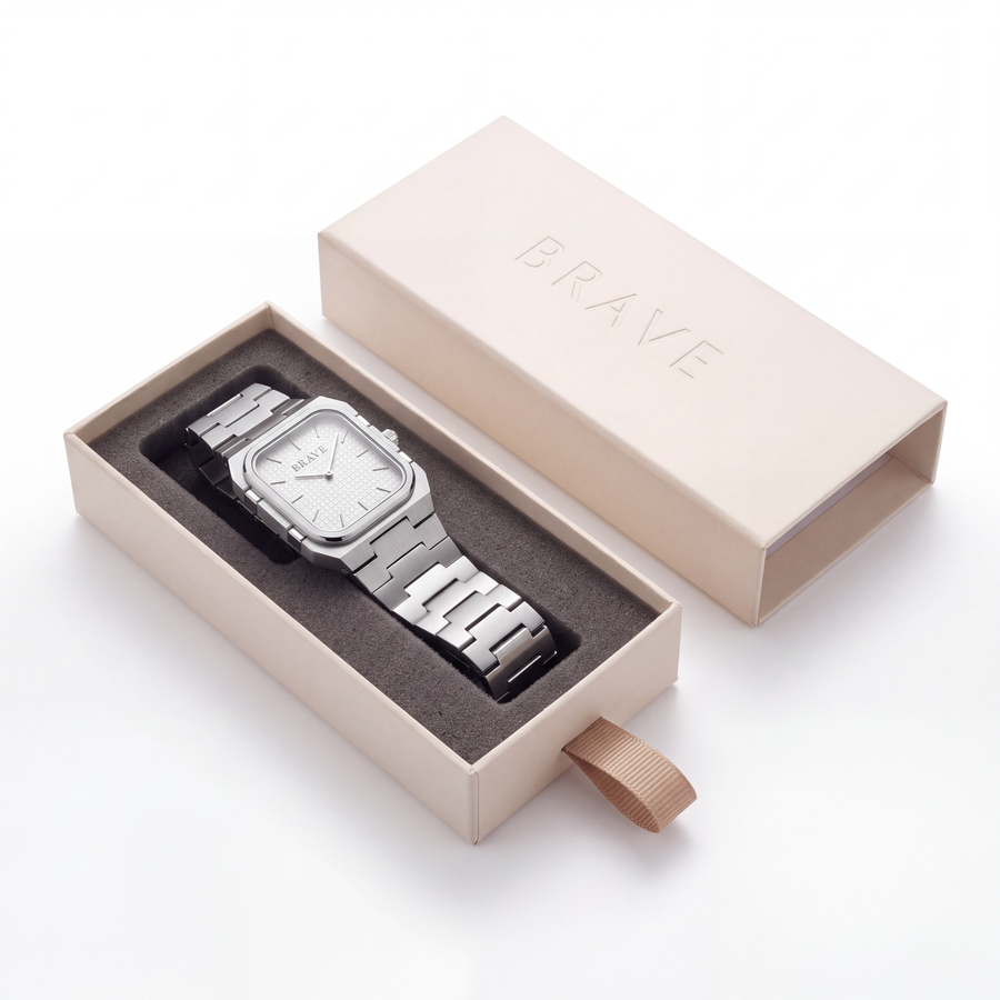 Brando ~ Orologio Silver-White BRAVE