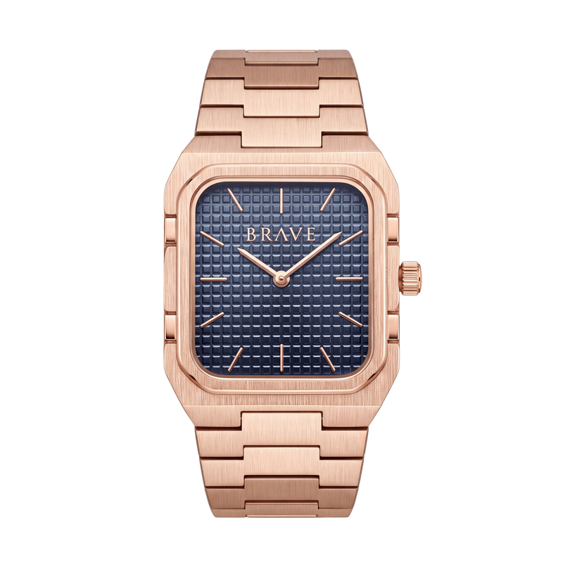 Brando ~ Orologio Brave in oro rosa e blu