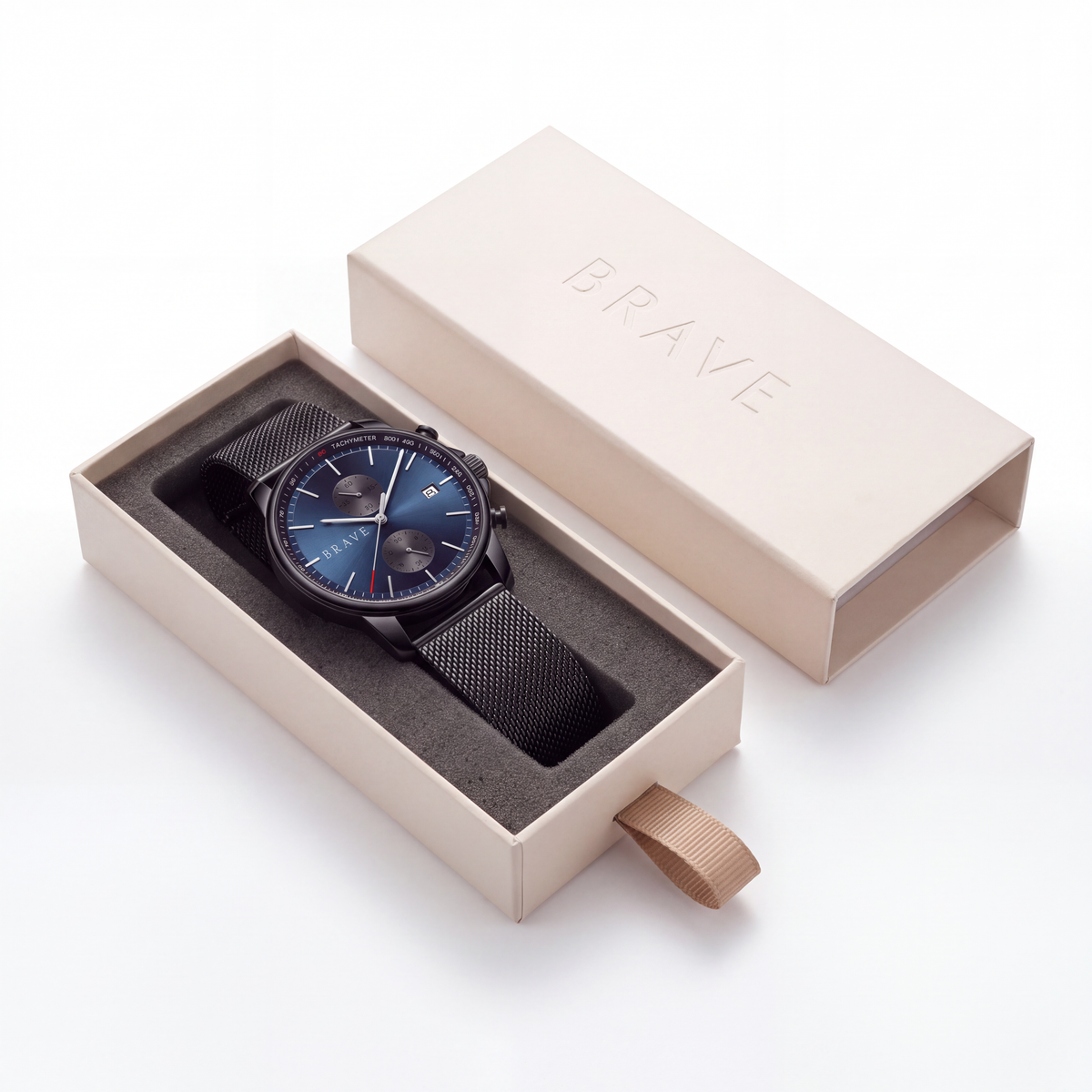 Orologio BRAVE ~ Atlantis Black-Dark Blue