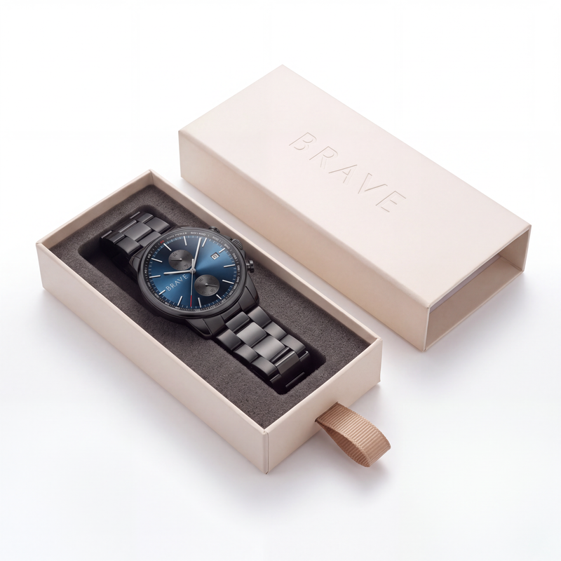 Montre Monarch ~ Noir-Bleu foncé BRAVE