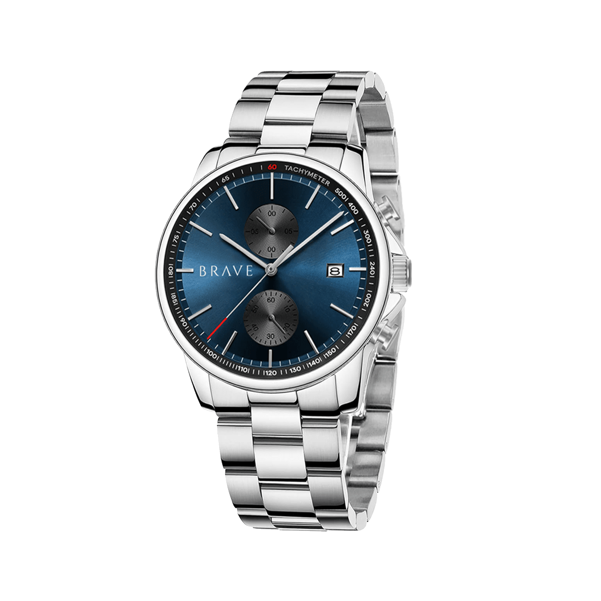 Montre BRAVE ~ Monarca Silver-Dark Blue