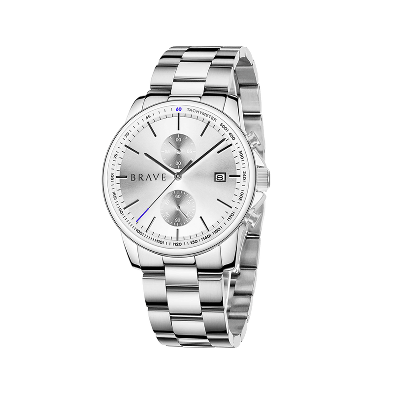 Montre BRAVE ~ Monarca Silver