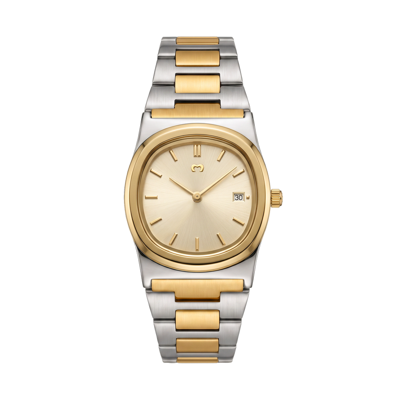 Zarte Uhr ~ Silber-Gold
