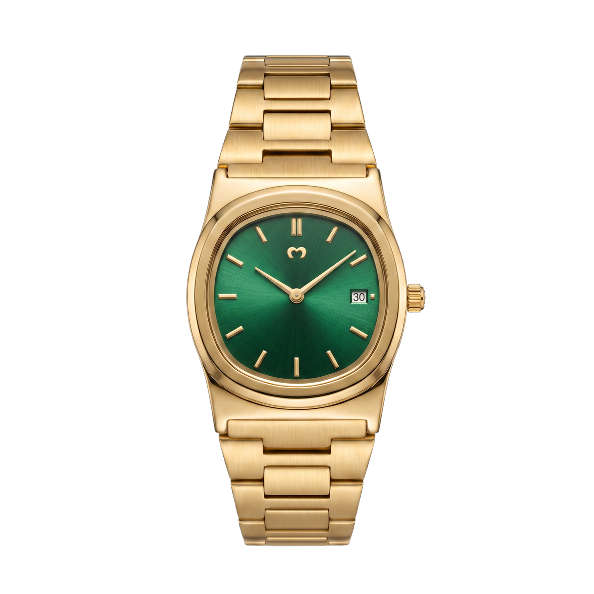 Montre délicate ~ or et vert