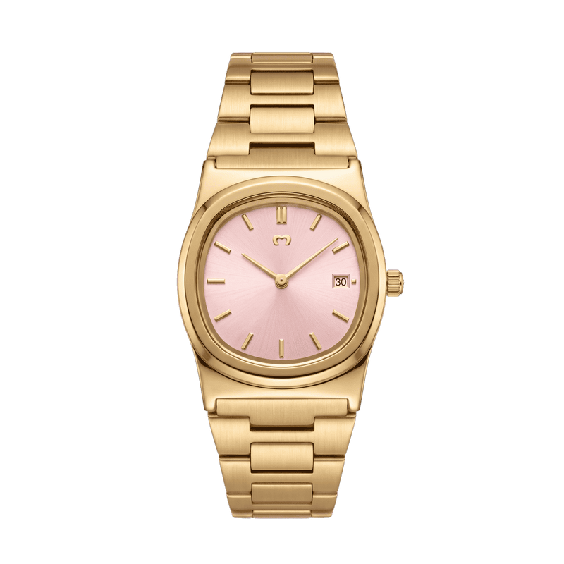 Filigrane Uhr ~ Gold-Rosa
